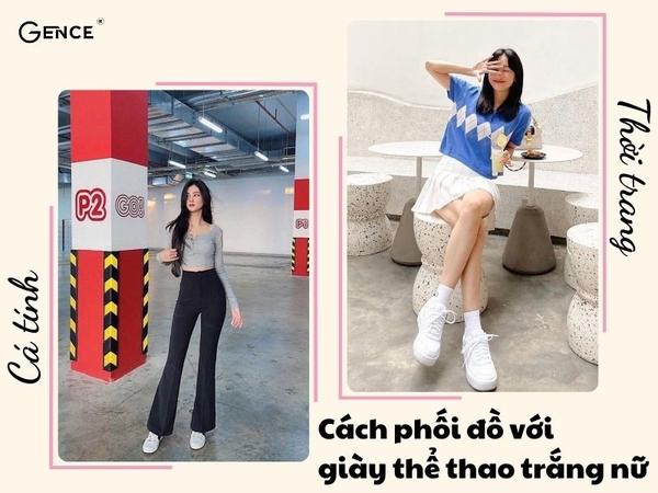 Thời trang mùa đông với giày thể thao trắng