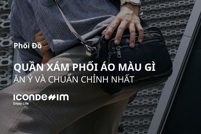 Áo sơ mi họa tiết nhỏ phối cùng quần short màu be và sneaker đỏ