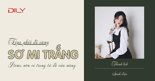 Chân váy ngắn và áo sơ mi phối cùng sandal bánh mì