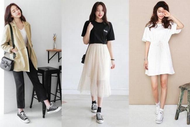 Giày converse cổ cao kết hợp với phụ kiện đa dạng