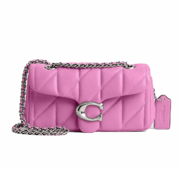 Hình ảnh cận cảnh một chiếc túi Coach Tabby màu sắc hiện đại, thể hiện sự sang trọng và giá trị của túi xách hiệu Coach New York